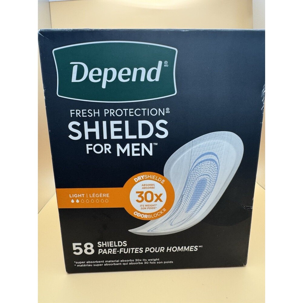 Depend Shields for Men Fresh Protection 58ct